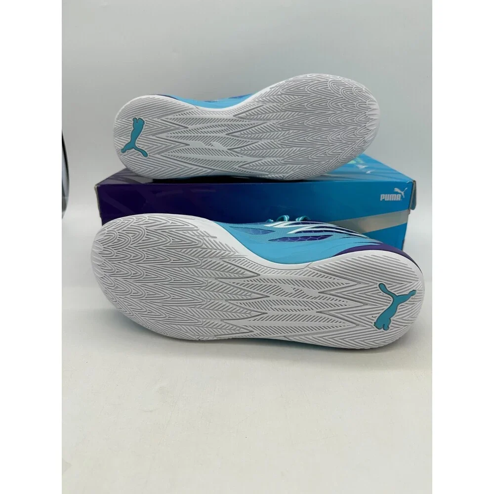 PUMA MB.02 LaMelo Ball Men's size 11.5 Blue "Hornets" Basketball Shoes 379779 01 - Picture 3 of 6